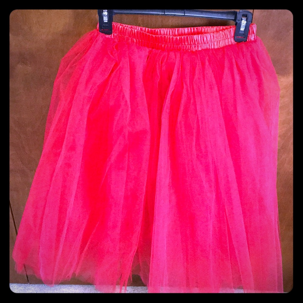 Red Tulle Skirt with lining